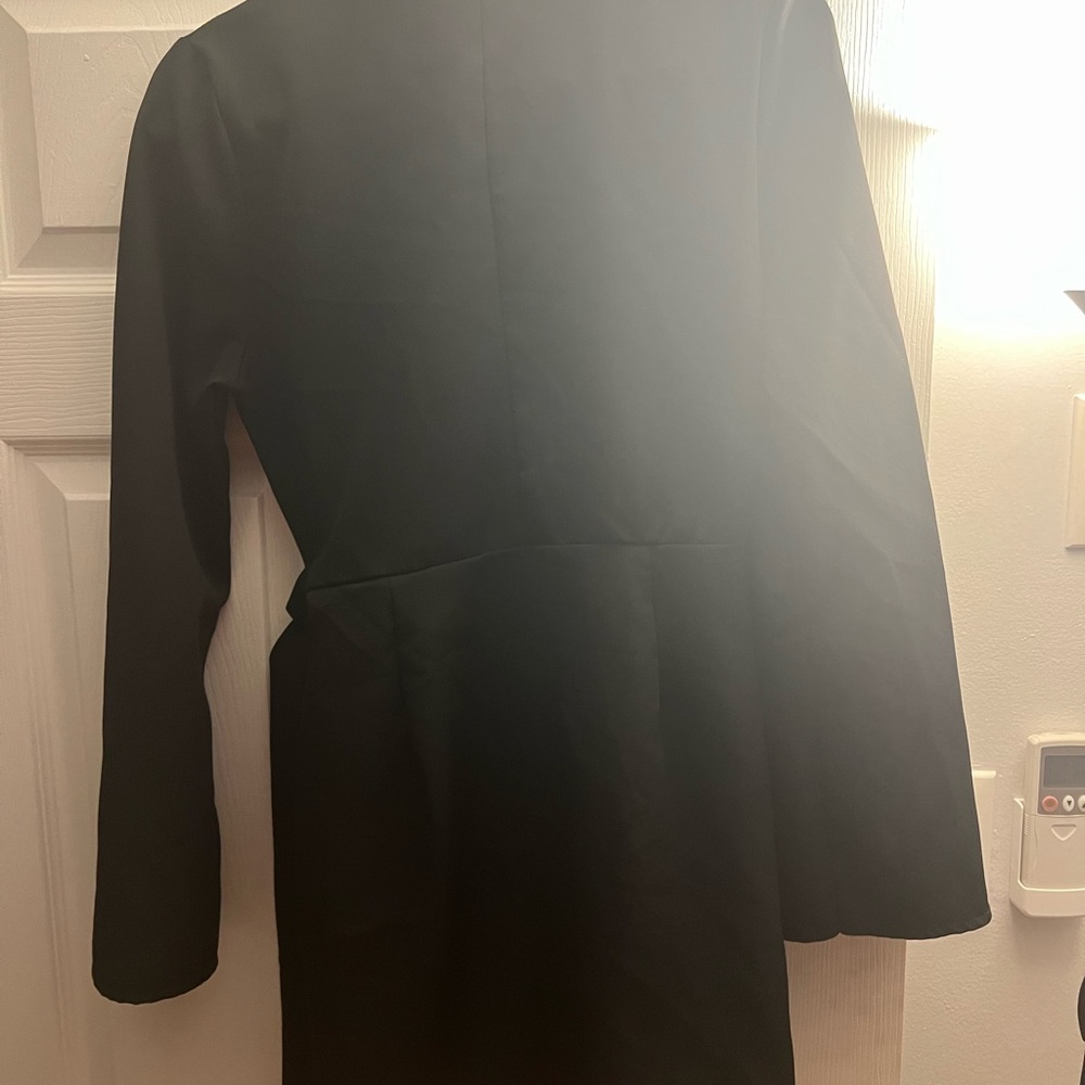 Black Wrap Blazer Romper - Picture 7 of 7